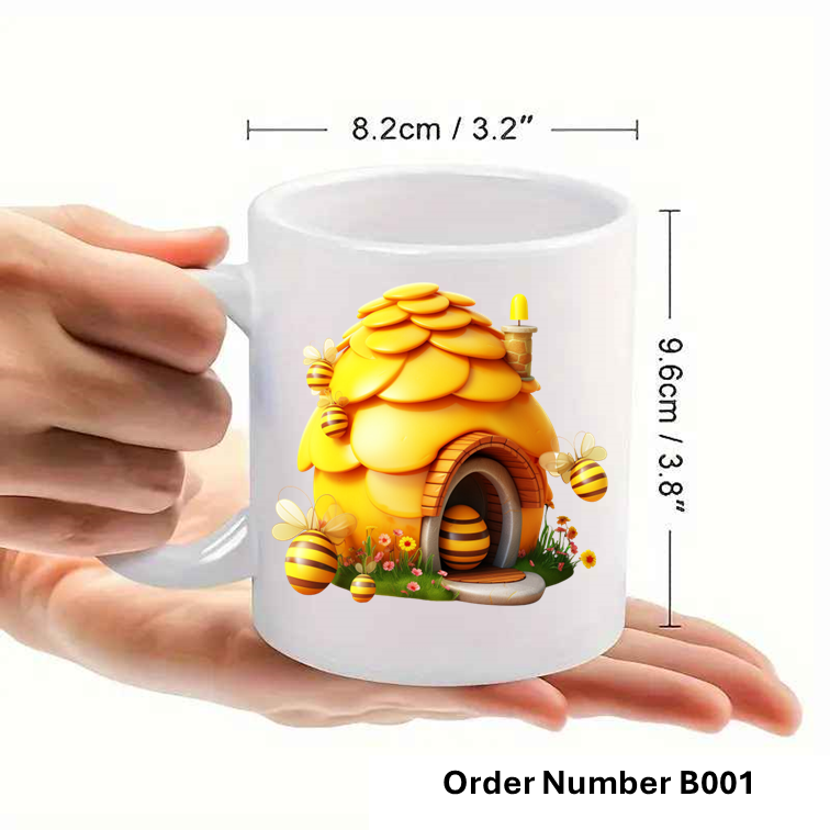 Personalised Bee Print Mug