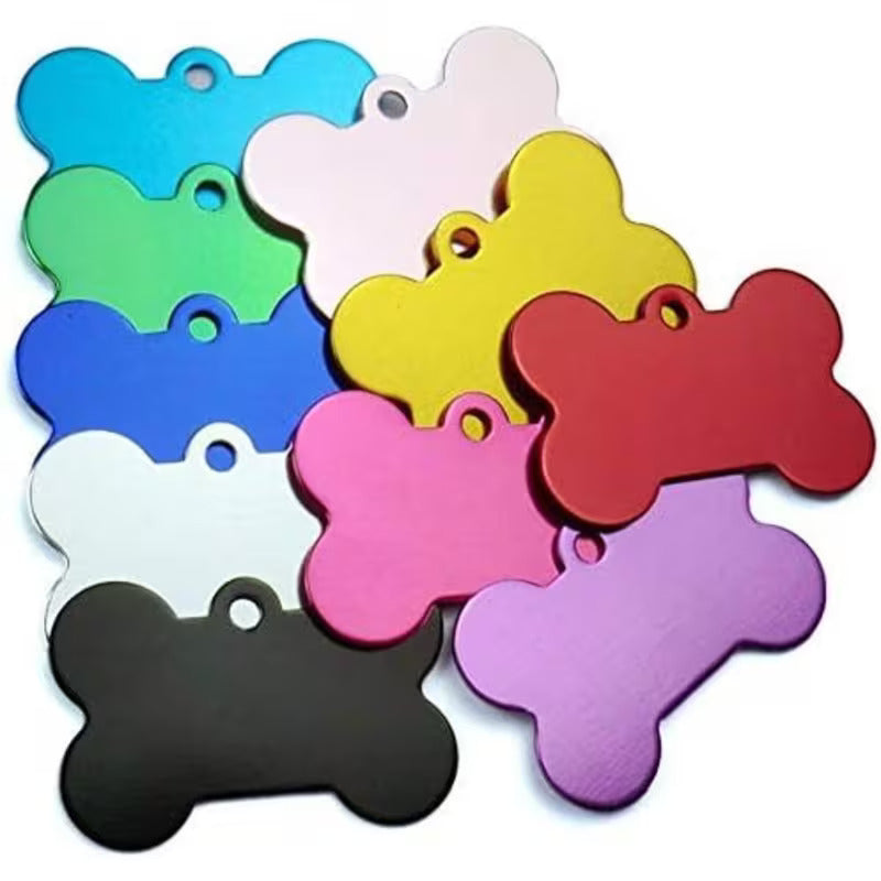 Personalised Coloured Dog Bone Tag