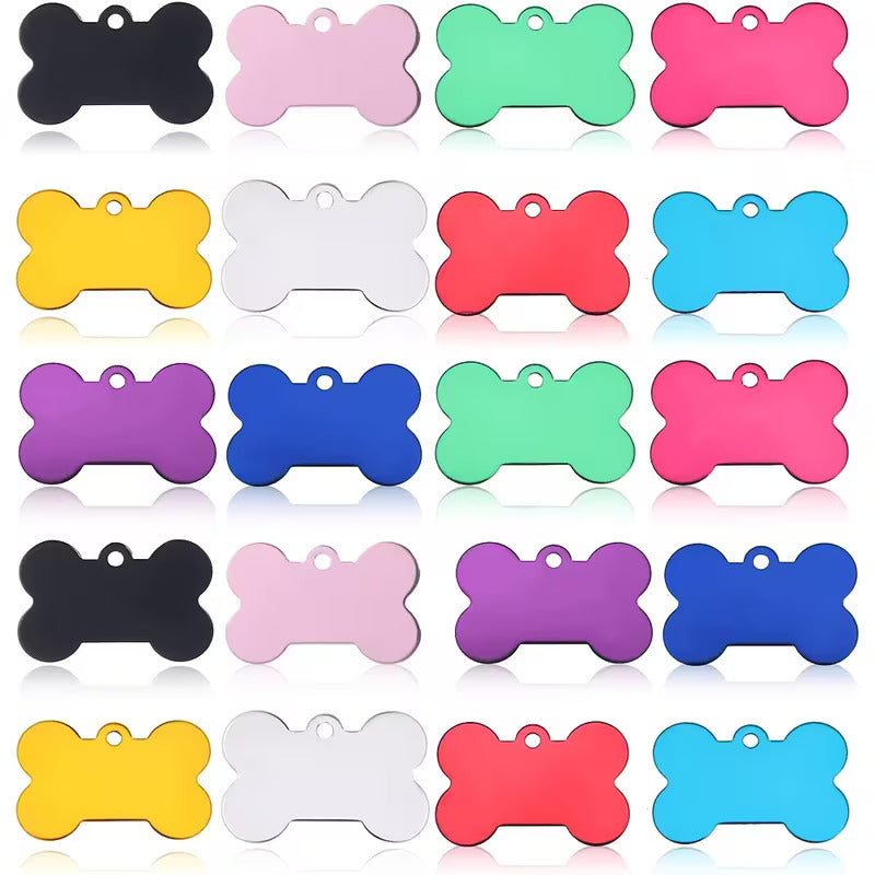 Personalised Coloured Dog Bone Tag