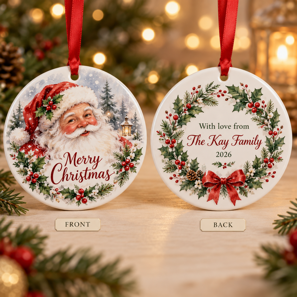 7cm Ceramic Christmas Tree Hanging Decoration