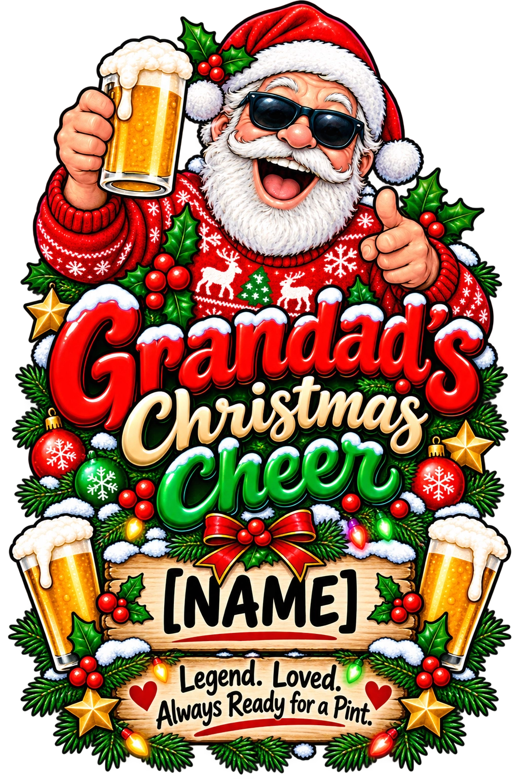 Personalised Christmas Stein
