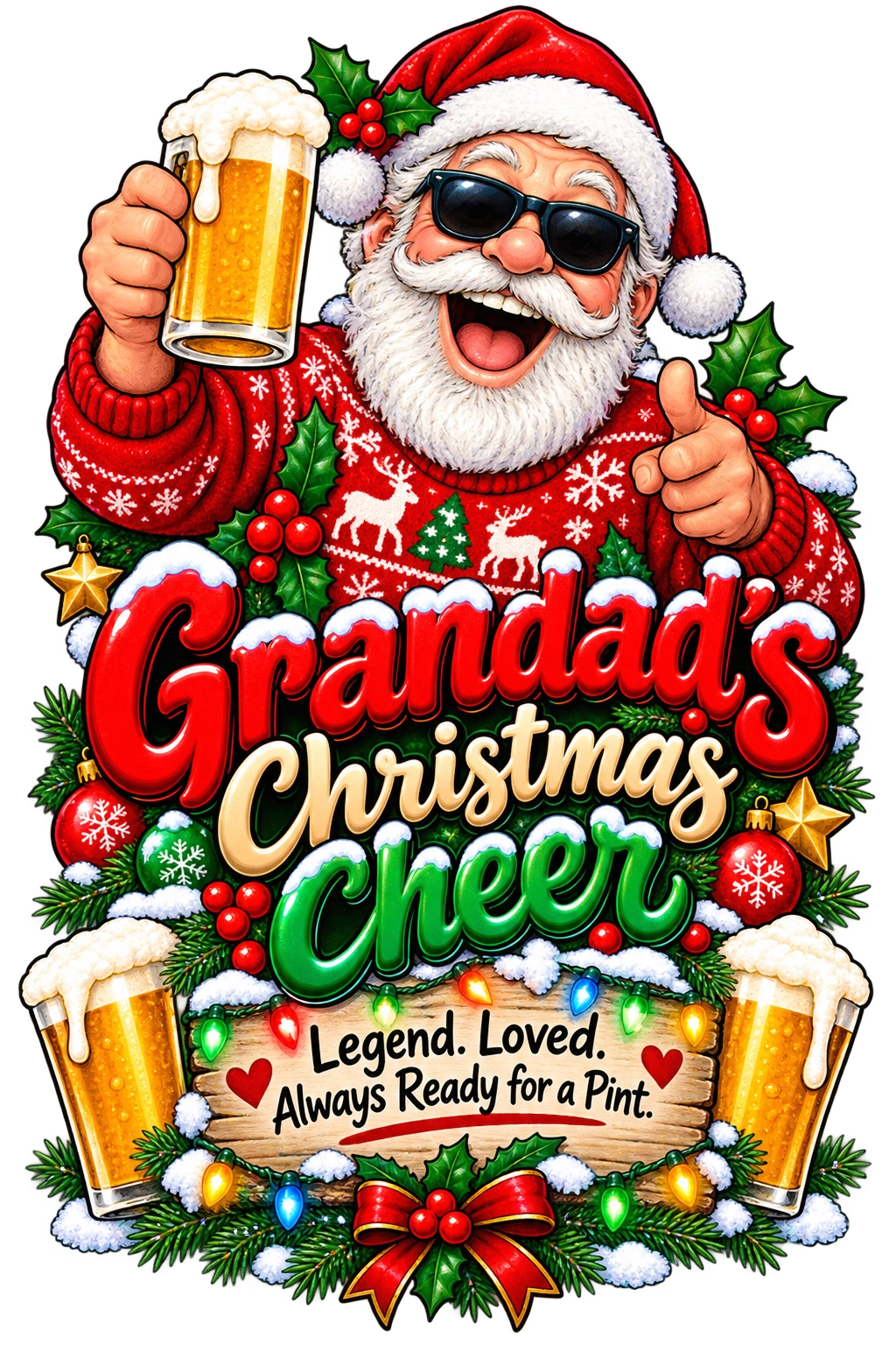 Personalised Christmas Stein