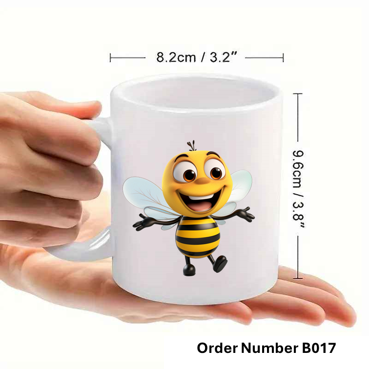 Personalised Bee Print Mug