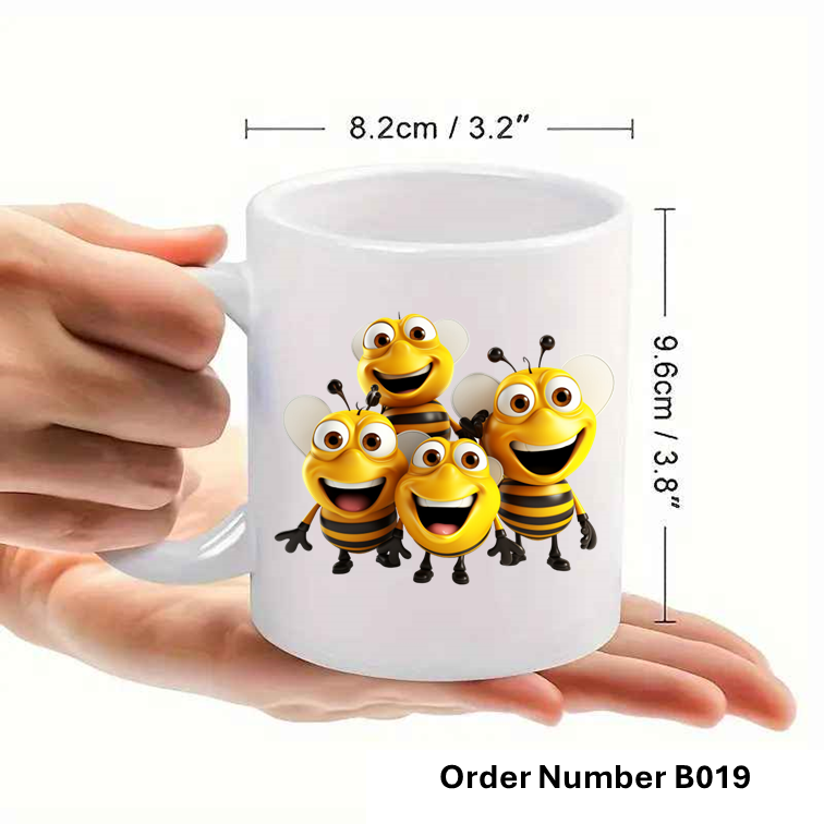 Personalised Bee Print Mug