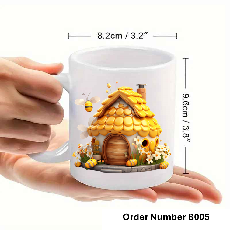 Personalised Bee Print Mug