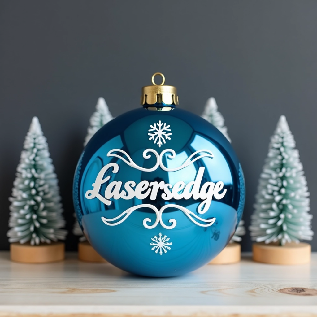 Christmas Engraved Family Name Glass Baubles