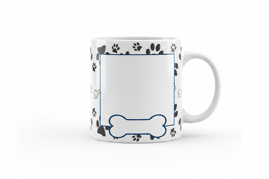 Dog Breed Paw Print Mug Mockup