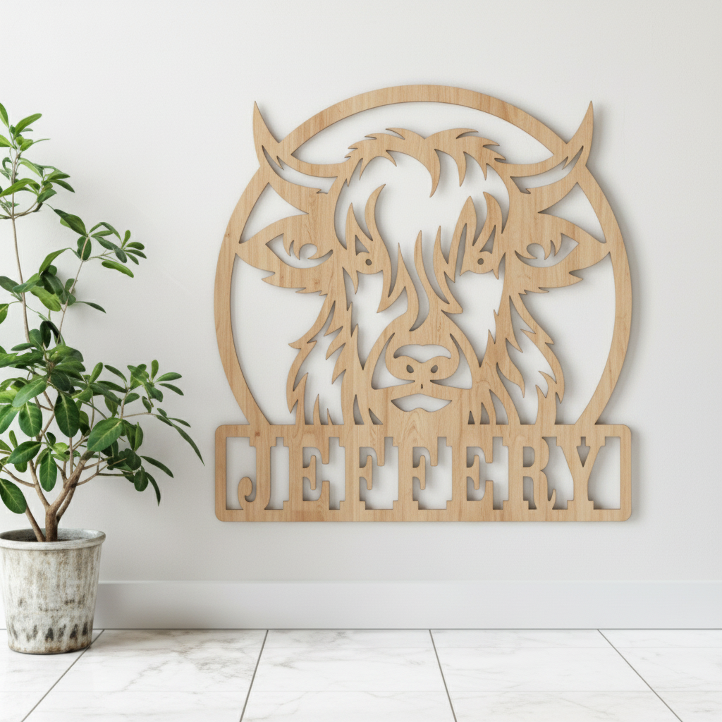 Highland Cow Plaque