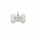 Personalised Bone-Shaped Stainless Steel Dog Tag – clean product shot