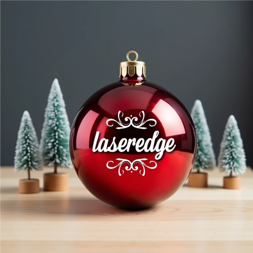 Christmas Engraved Family Name Glass Baubles
