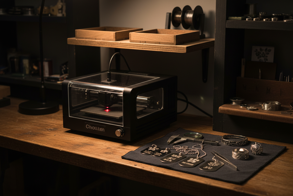Small professional laser engraving workshop