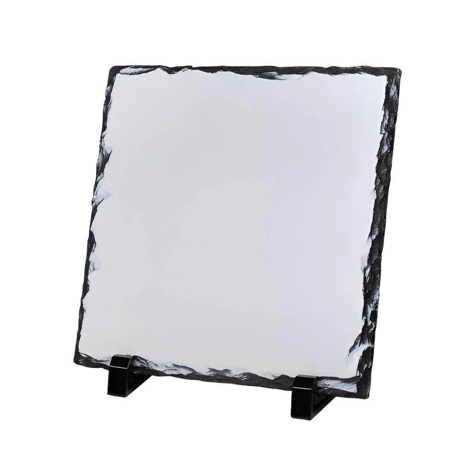 Personalised 20cm Square or Heart Photo Slate - Glossy Finish